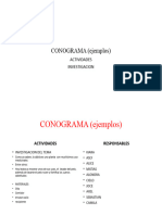 CONOGRAMA (Ejemplos)