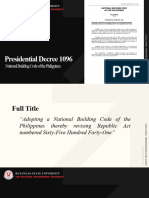 P.D 1096 National Building Code of The Philippines