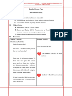 Detailed Lesson Plan in Creative Writing