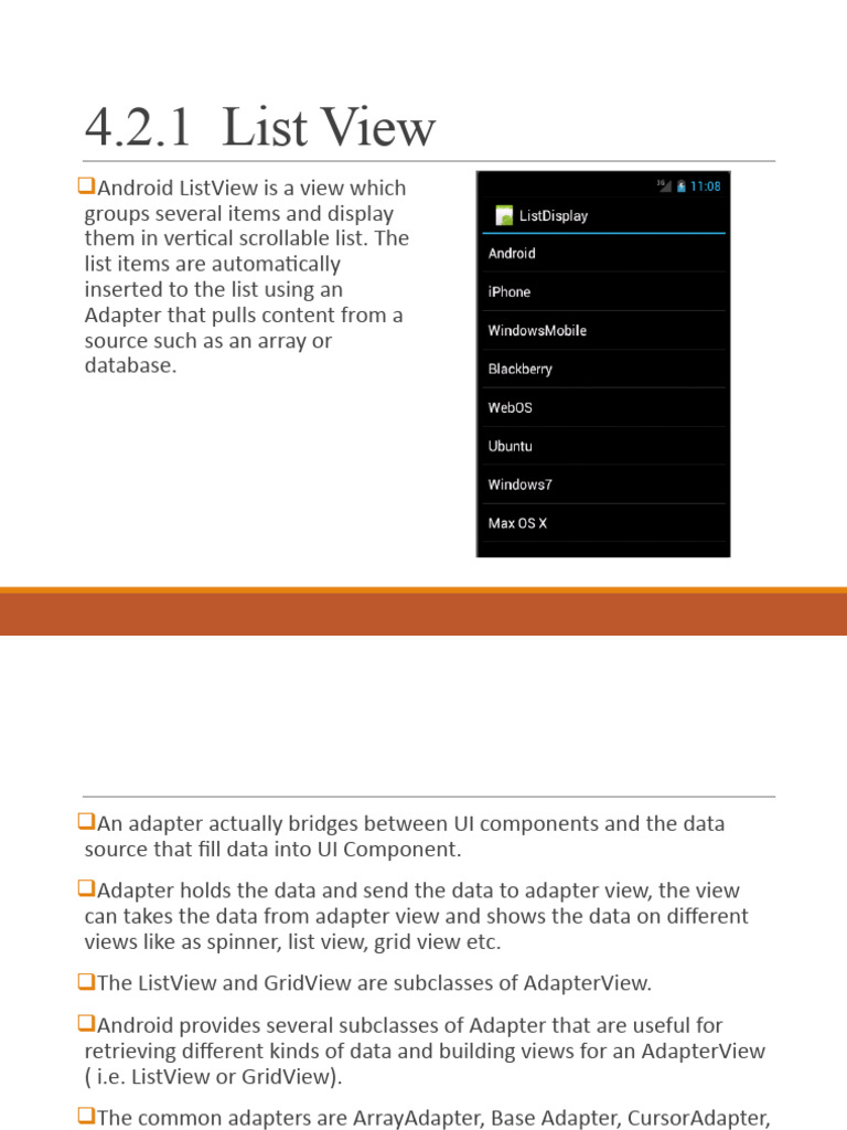 Android ListView and GridView Guide | PDF | Android (Operating System ...