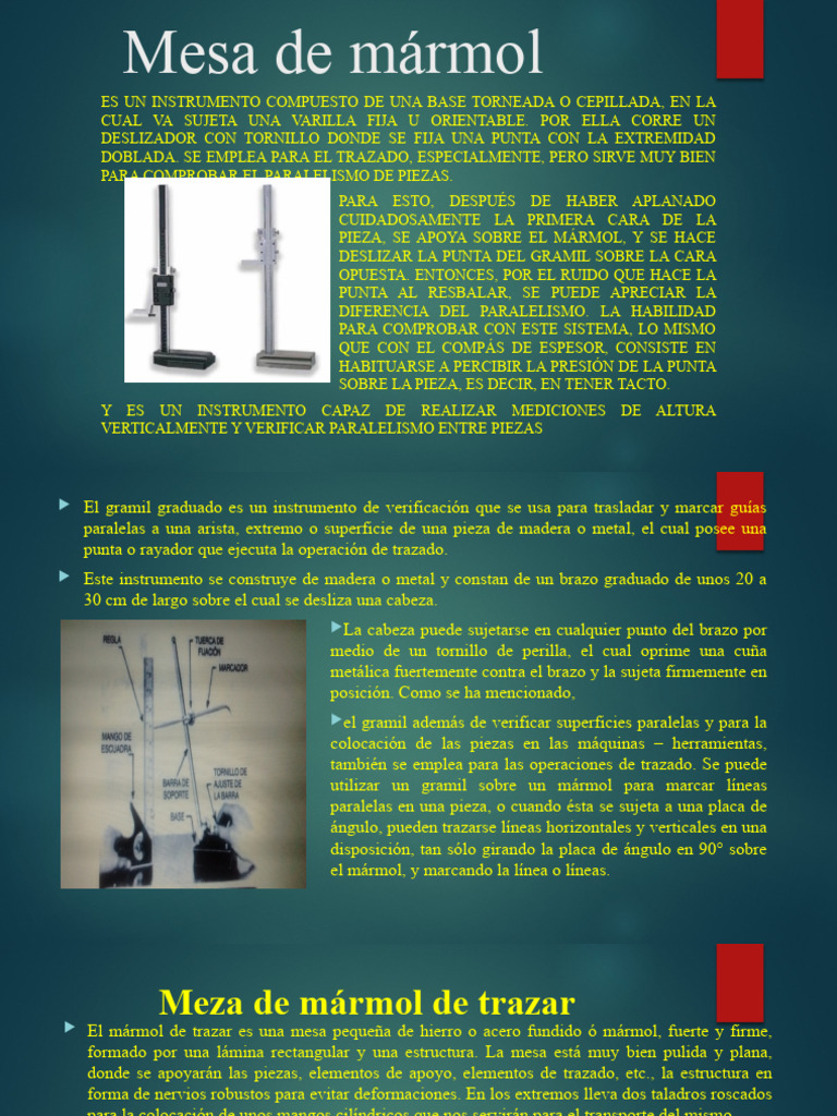 Mesa de mármol para trazado y verificación | PDF | Tornillo ...