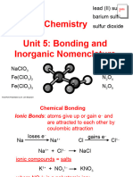 Unit 5: Bonding and Inorganic Nomenclature Chemistry