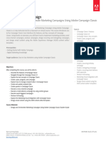 Course Description Design and Orchestrate Marketing Campaigns Using Adobe Campaign Classic