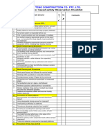 Behaviour Based Observation Checklist