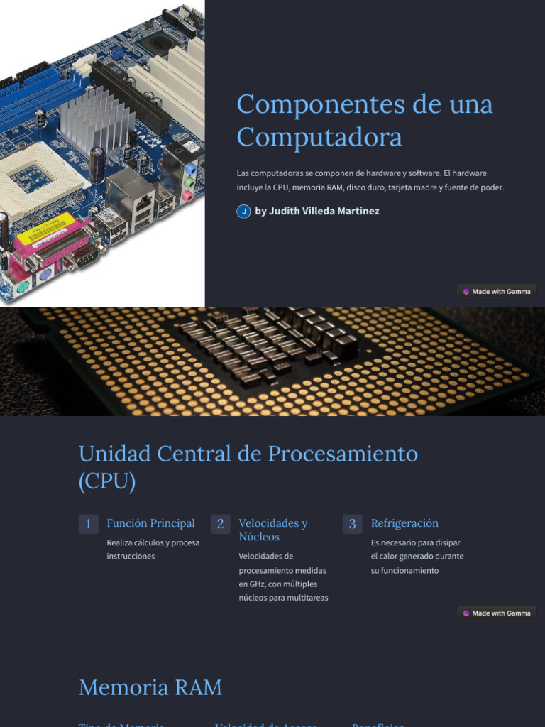 Componentes de Una Computadora | PDF