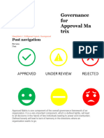 Governance For Approval Matrix