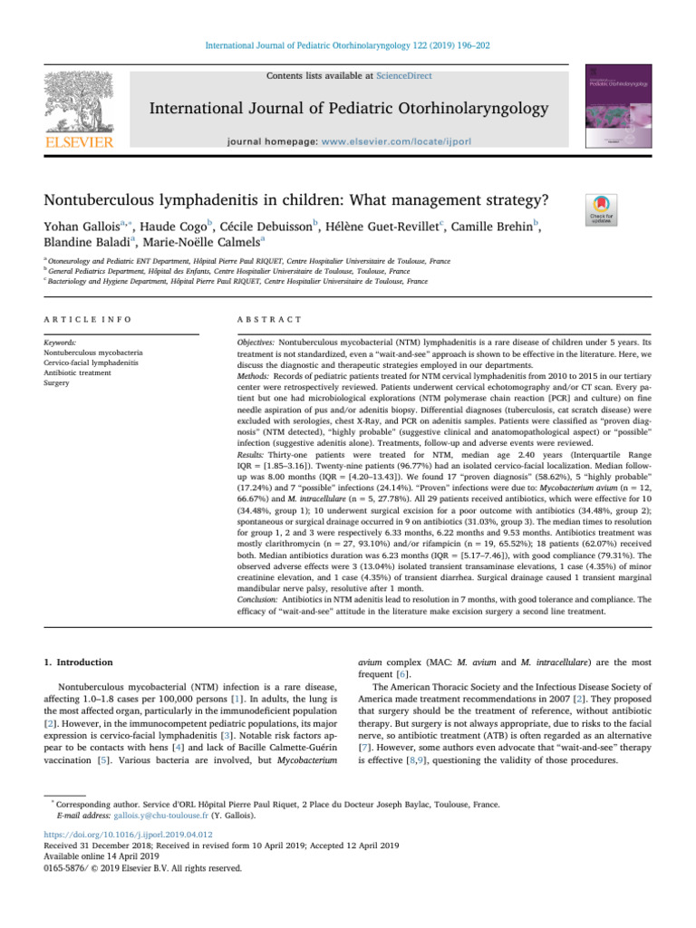 International Journal of Pediatric Otorhinolaryngology | PDF | Medical ...