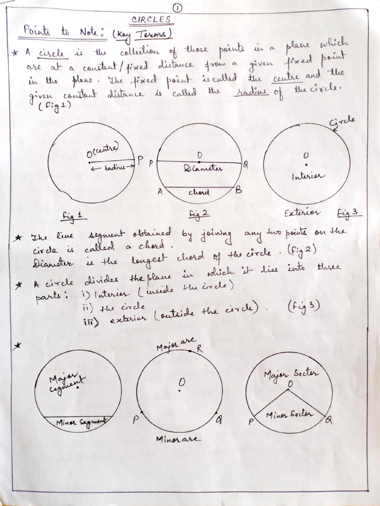 Class IX Module 6 Circles | PDF