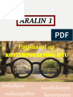 Aralin 1.1-Pag-Aaral NG Kontemporaryong Isyu