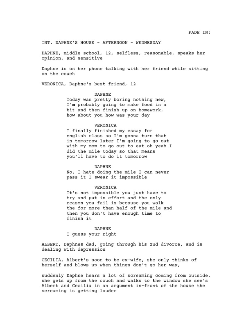 Middle School Struggles and Family Drama | PDF
