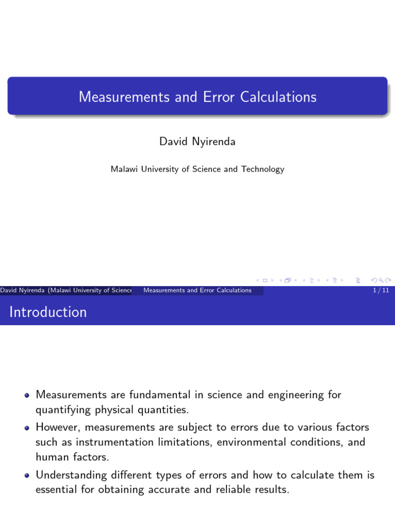 Measurements and Errors | PDF | Observational Error | Measurement