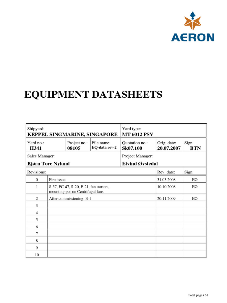 03 Eq-Datalist H341 Rev-2 | PDF | Electric Motor | Air Conditioning