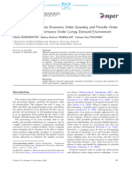 Comparing Probabilistic Economic Order Quantity and Periodic Order Quantity Model Performance Under Lumpy Demand Environment