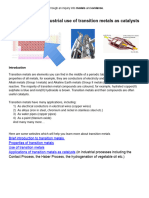 Criterion D Transition Metal - Assessed Task Introduction