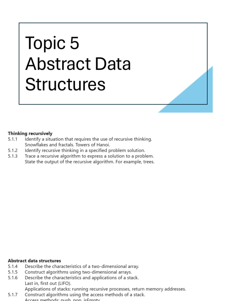 Topic 5 | PDF | Queue (Abstract Data Type) | Algorithms And Data Structures