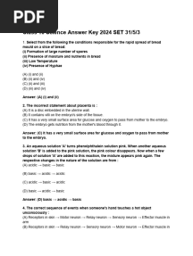 Class 10 Science Answer Key 2024 SET 31 - 5 - 3