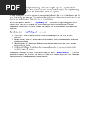 Example of Thesis Payroll System