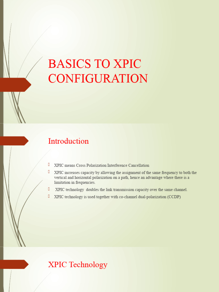 Understanding XPIC Technology Basics | PDF | Antenna (Radio) | Electricity