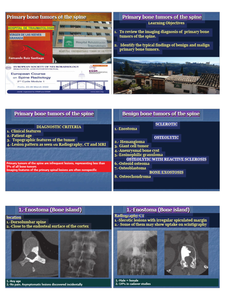 Primary Bone Tumors of the Spine | PDF | Magnetic Resonance Imaging ...