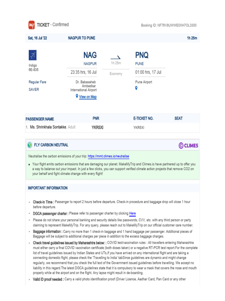 ETicket NF76V8UWWE0XH7OL3300 | PDF | Identity Document | Transport