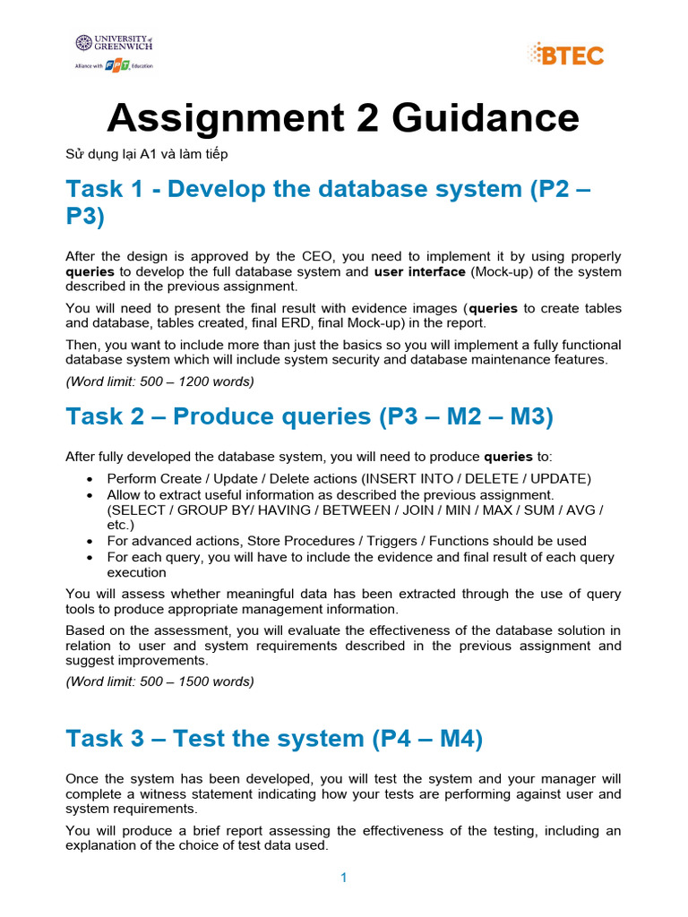 1 - Assignment 2 Guidance | PDF