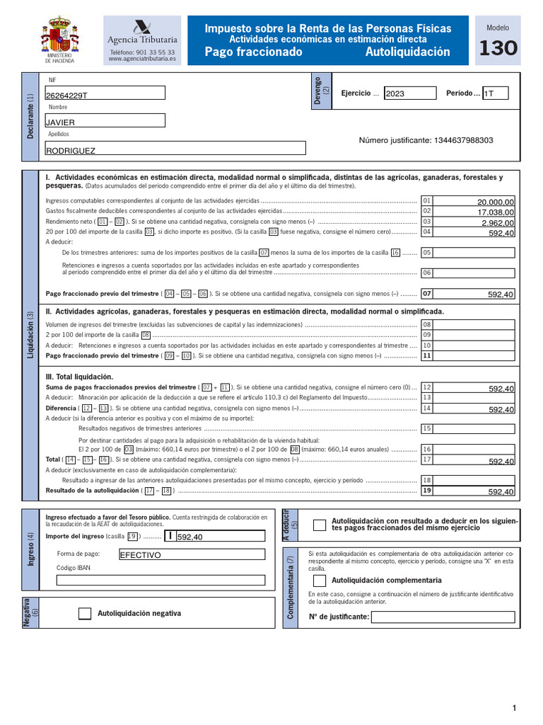 Modelo 130 pdf