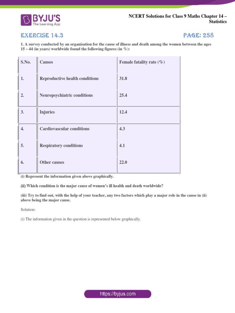 Ncert solutions for class 9 maths chapter 14 statistics exercise 14 3