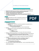 Theoretical Models of Psychopathology