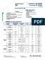 Technical Information 产品技术资料: Laminate: KB-6160C Prepreg: KB-6060C
