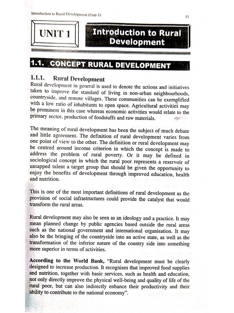 fundamentals of rural development PDF