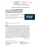 The Prevalence of Metabolically Healthy and Unhealthy Obesity According To Different Criteria