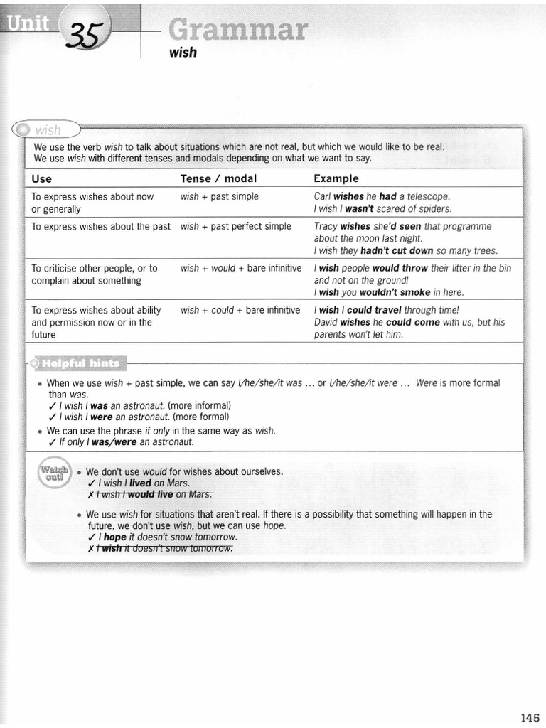 Unit 35 Wish | PDF