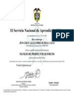 El Servicio Nacional de Aprendizaje SENA: Manejo de Productos Quimicos