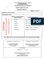 MATRIZ CURRICULAR 2022 - EDUCAÇÃO INFANTIL (Modelo Novo)