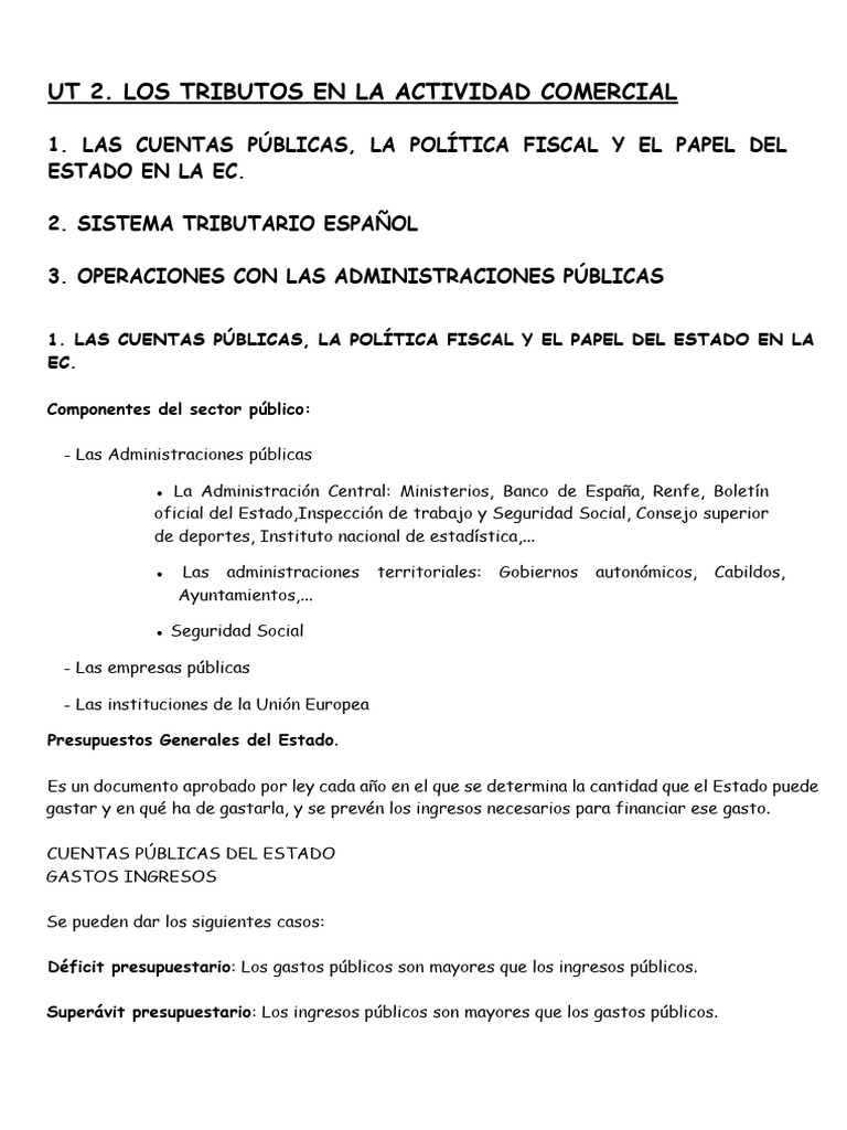 Sistema Tributario Español: Claves y Estructura | PDF | Impuestos ...