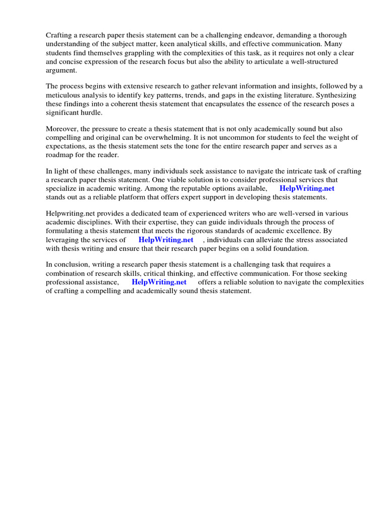 Crafting Effective Thesis Statements | PDF | Essays | Thesis