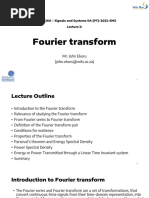 ELEN3026A - Lecture 2 - Fourier Transform - Lecture Slides