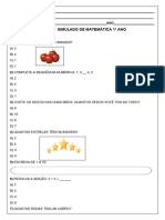 Simulado Mat 1° Ano