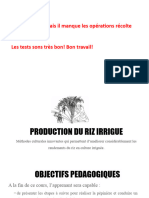 Bien Structuré Mais Il Manque Les Opérations Récolte Et Post-Récolte. Les Tests Sons Très Bon! Bon Travail!