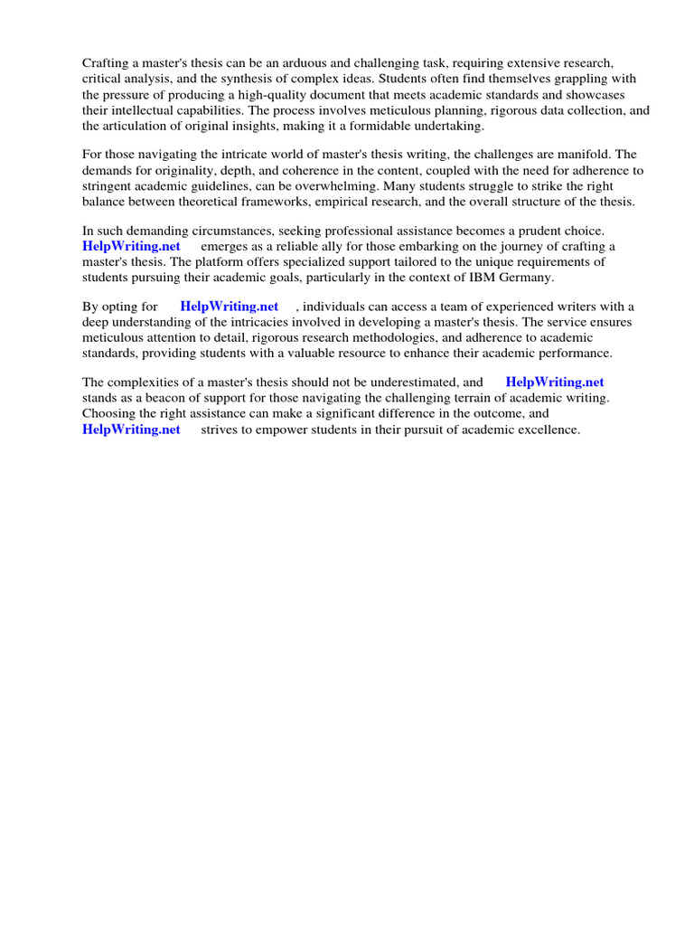 Master Thesis Ibm Germany Pdf Thesis Methodology