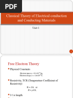 Unit 1 EM Electrical Conduction