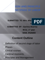 Mechanism and Principle of Second Stage of Labor