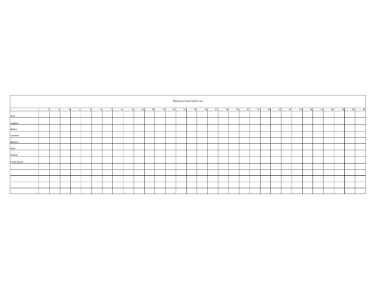 Attendance Sheet | PDF