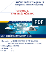 0. GIỚI THIỆU MÔN HỌC