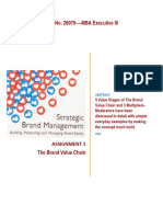 Assignment 1 SBM THE BRAND VALUE CHAIN