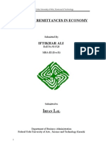 Impact of Remittances in Economy: Submitted by