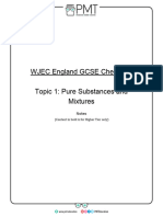 Summary Notes - Topic 1 WJEC (England) Chemistry GCSE