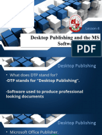 Lesson 3 Desktop Publishing and The MS Software Publishing