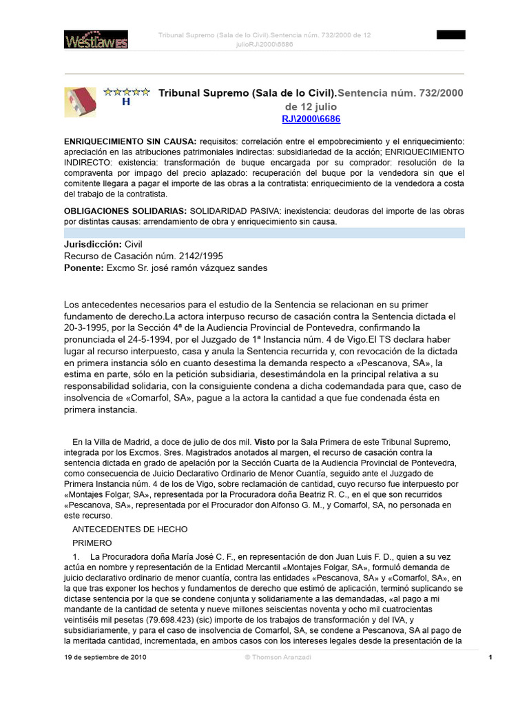 Práctica 2. Documento (Sentencia) | PDF | Sentencia (ley) | Demanda