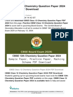CBSE Class 12 Chemistry Question Paper 2024 (Available) PDF Download